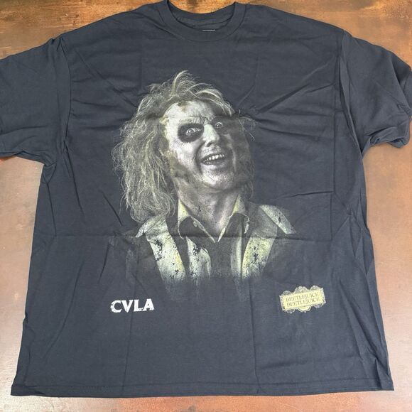 Halloween Beetlejuice CVLA T-Shirt Men's grunge graphic Tee Short Sleeve XXL - Picture 1 of 6